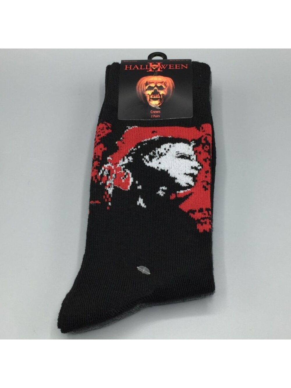 Halloween II There is no Place to Hide Michael Myers Men's Crew Socks Set of 2